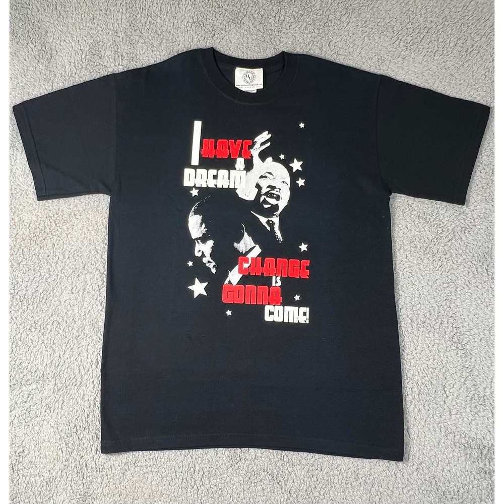 Harlem Underground President OBAMA T-Shirt Cotton Black‎ Men's Size M VTG NWT